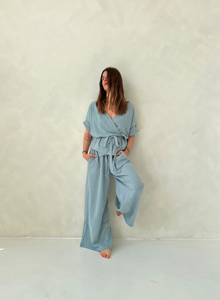 Kimono x culottes set