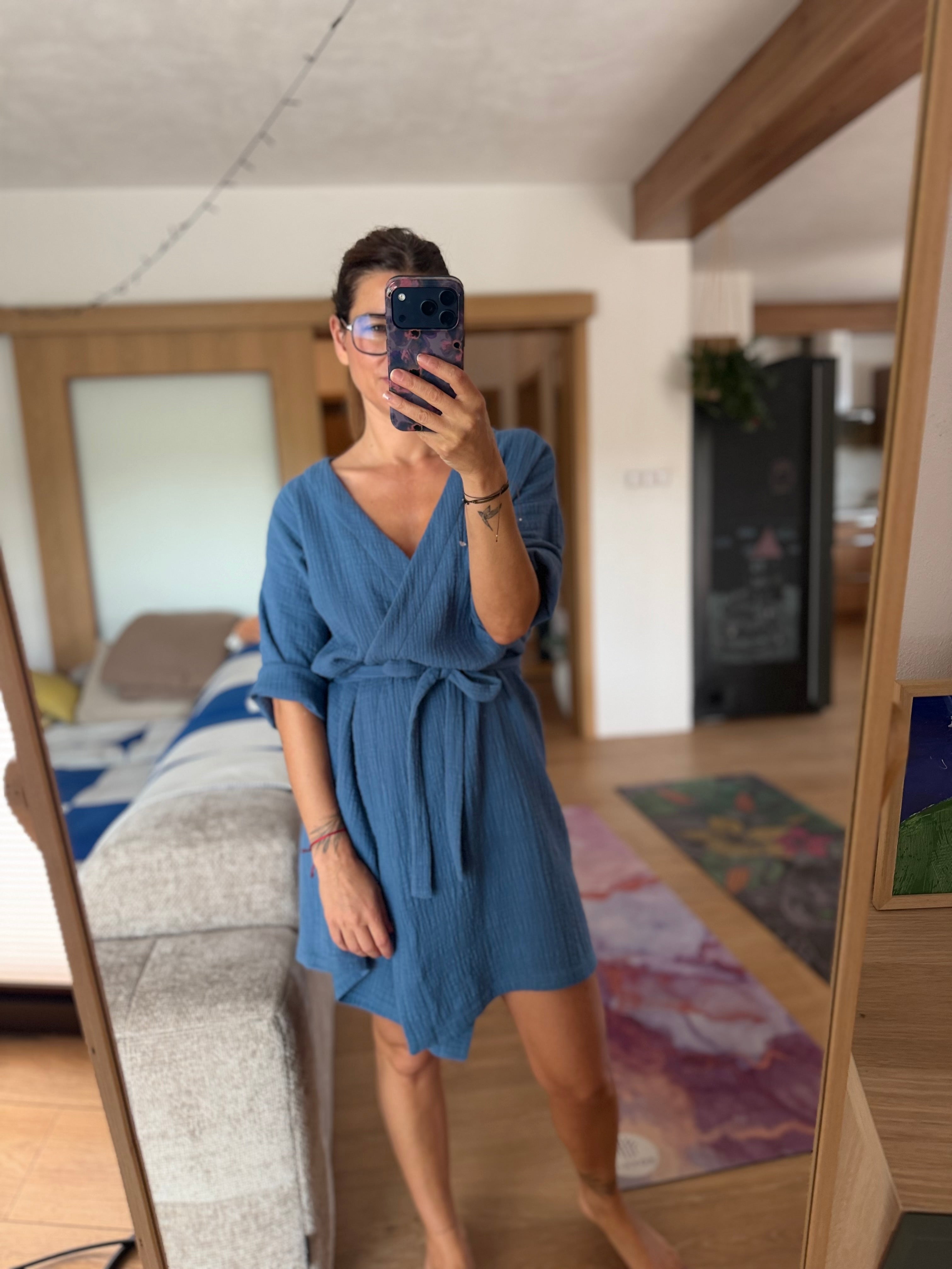 Mušelínové kimono - midi