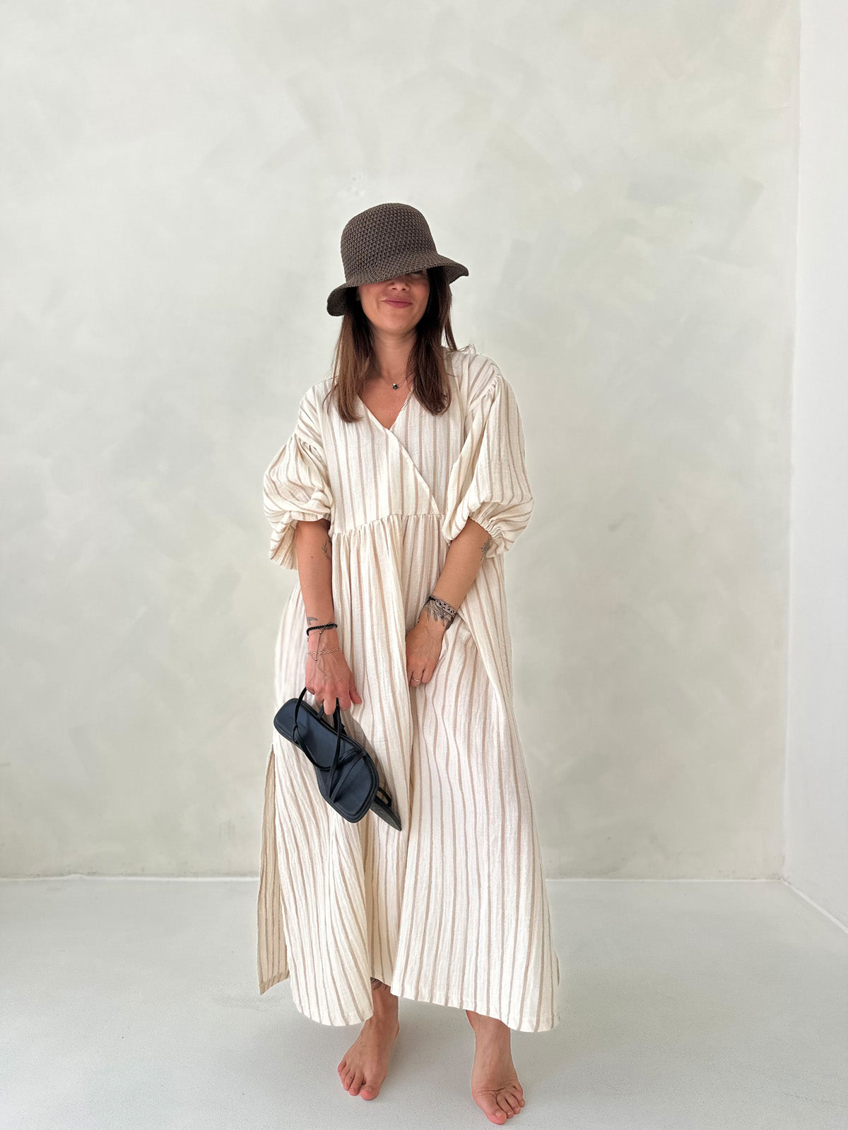 Maya dress stripe