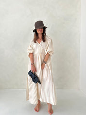 Maya dress stripe