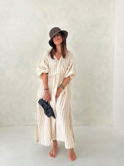 Maya dress stripe