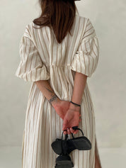 Maya dress stripe