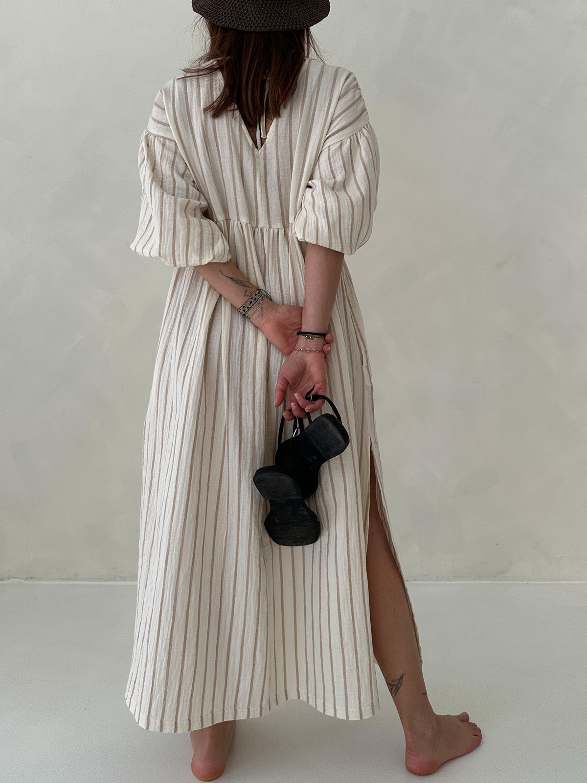 Maya dress stripe