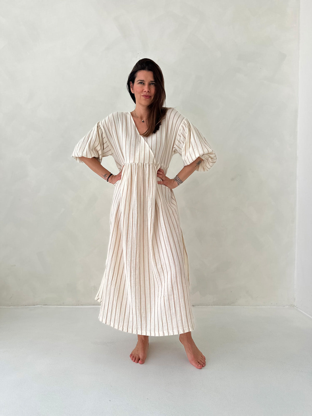 Maya dress stripe
