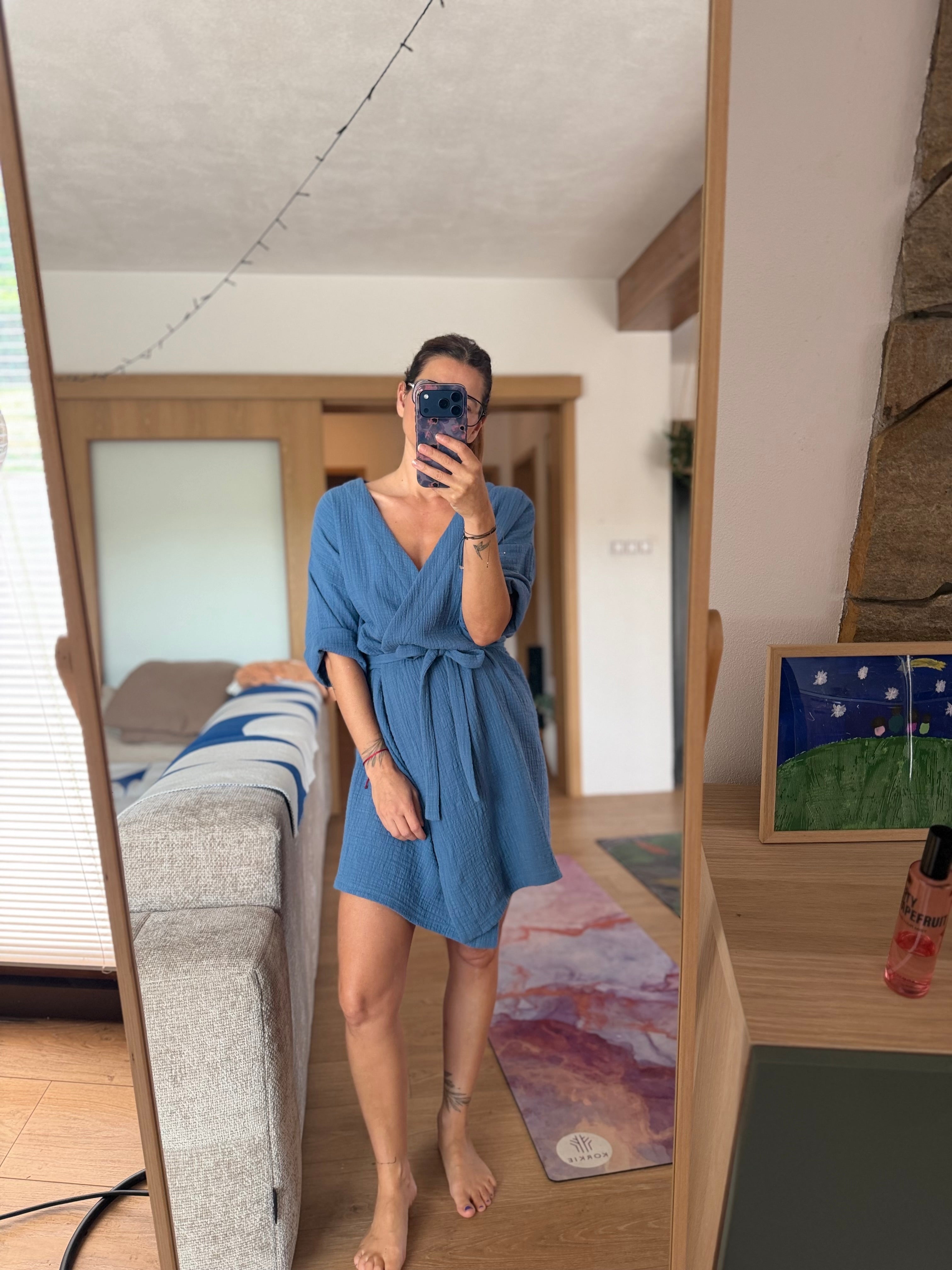 Mušelínové kimono - midi
