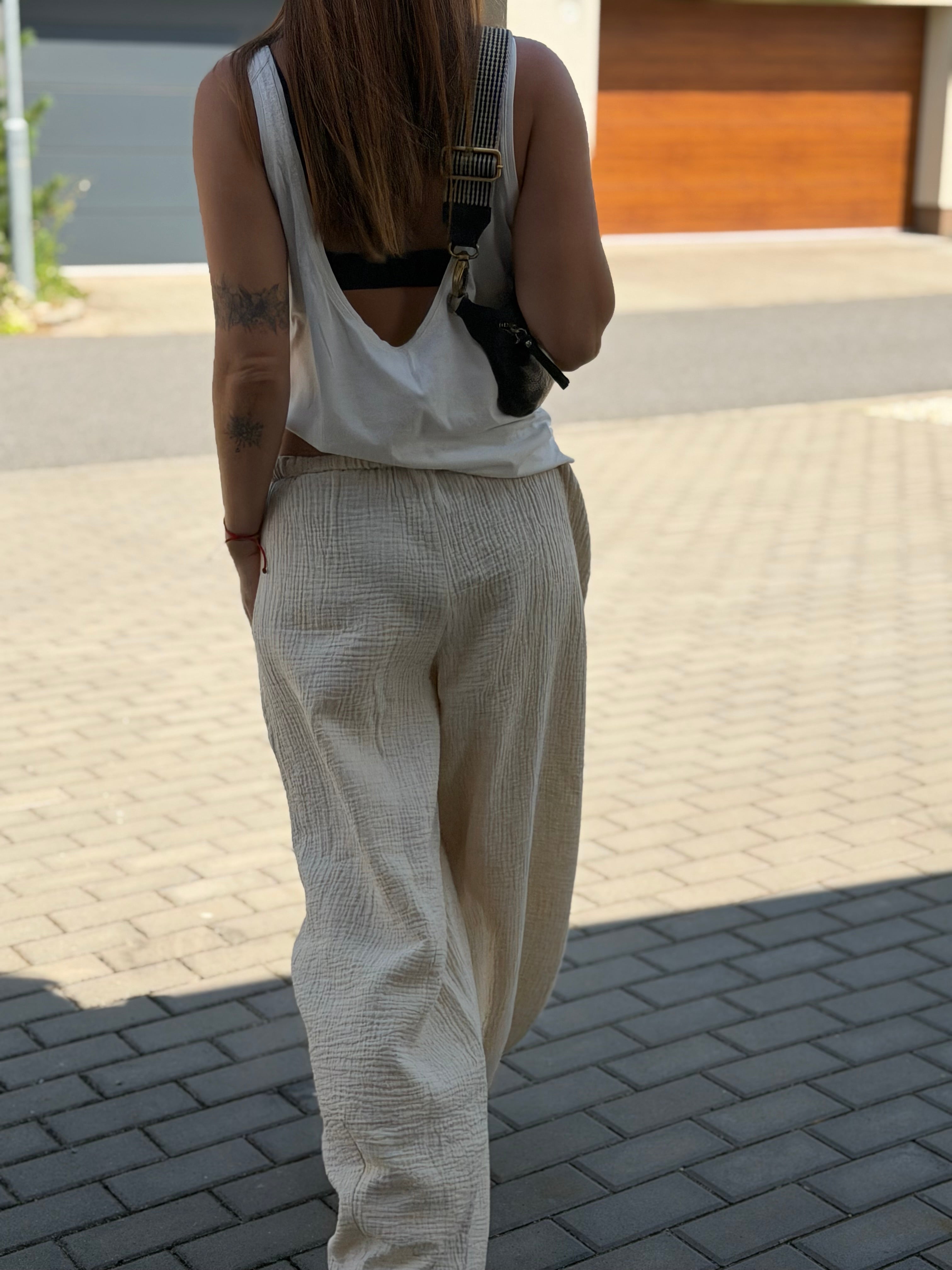 Bavlněné kalhoty - shatty hned