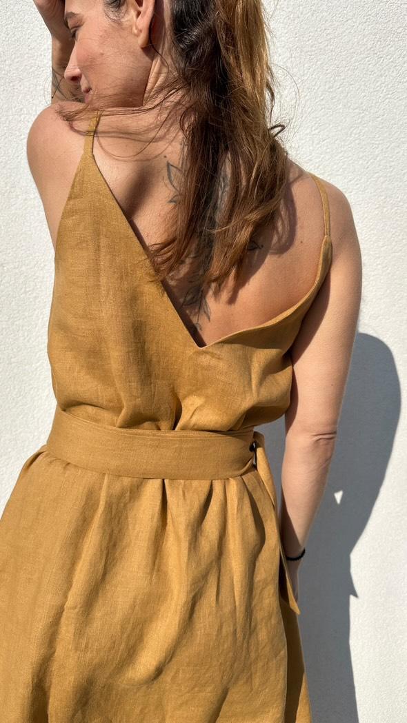 Estell linen dress - shatty hned S-M