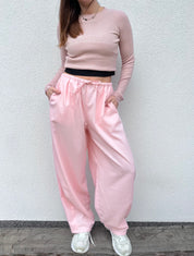 Kalhoty zúžené len s bavlnou