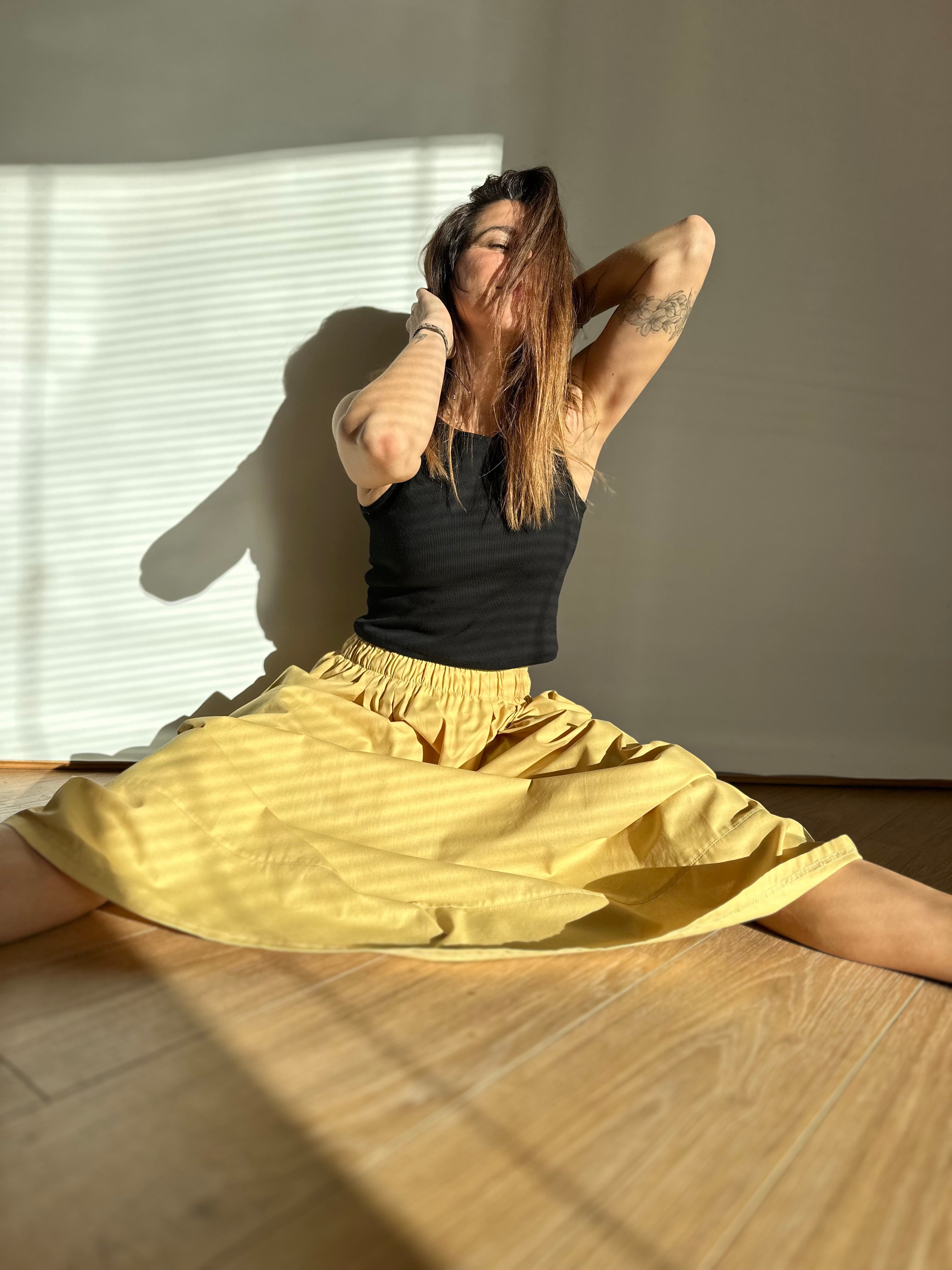 Popelínová sukně - midi skirt