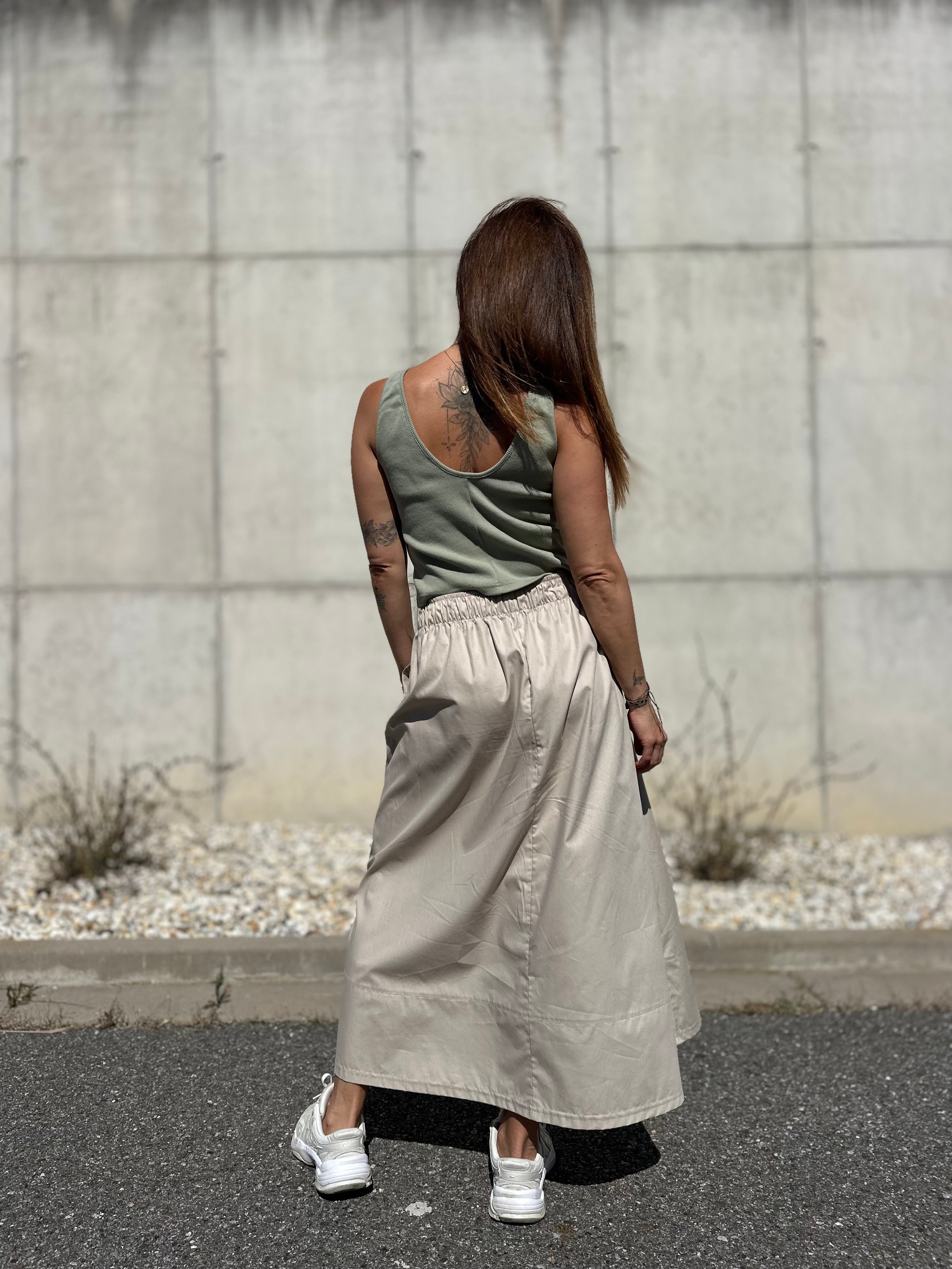 Popelínová sukně - midi skirt