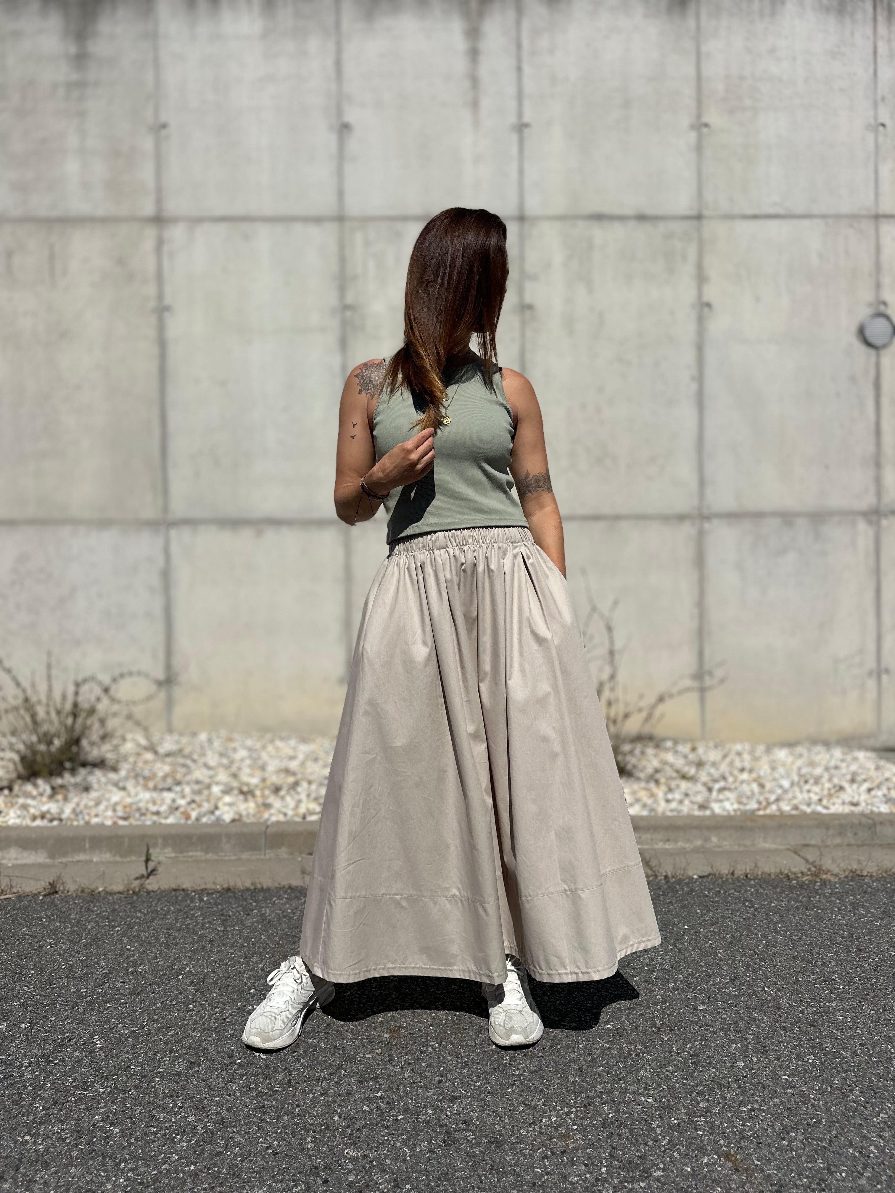 Popelínová sukně - midi skirt