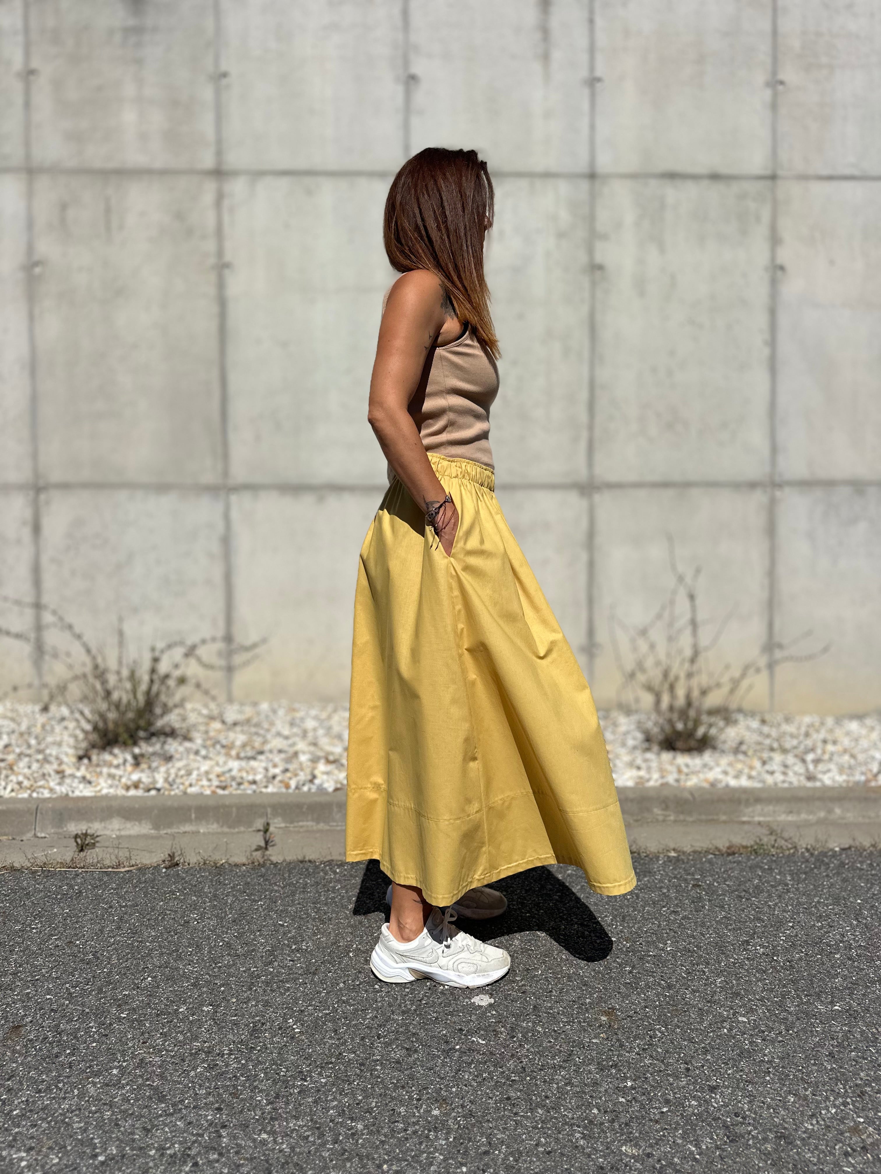 Popelínová sukně - midi skirt