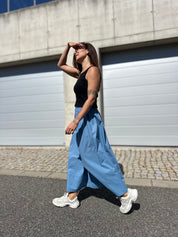 Popelínová sukně - midi skirt - shatty hned