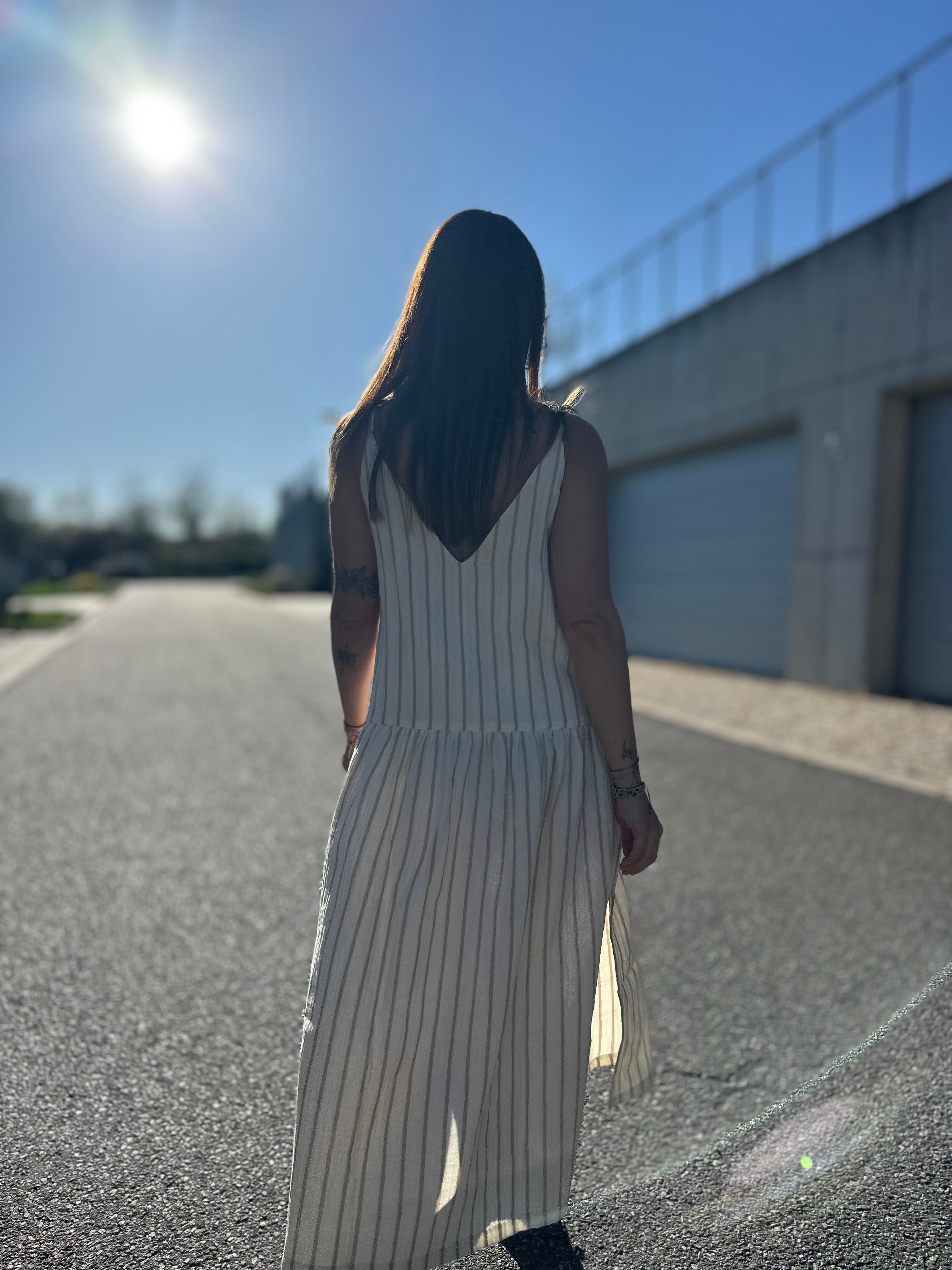 Bavlněné šaty Estella stripe