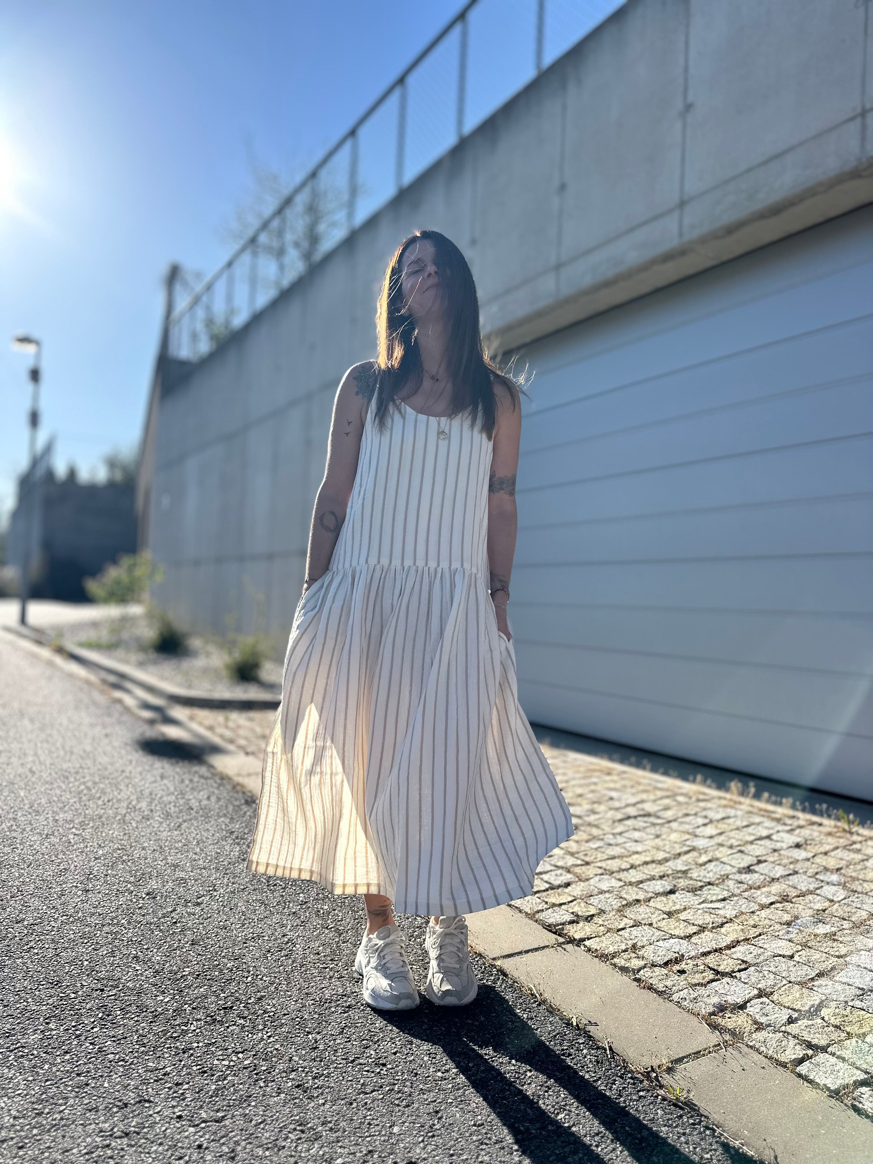 Bavlněné šaty Estella stripe