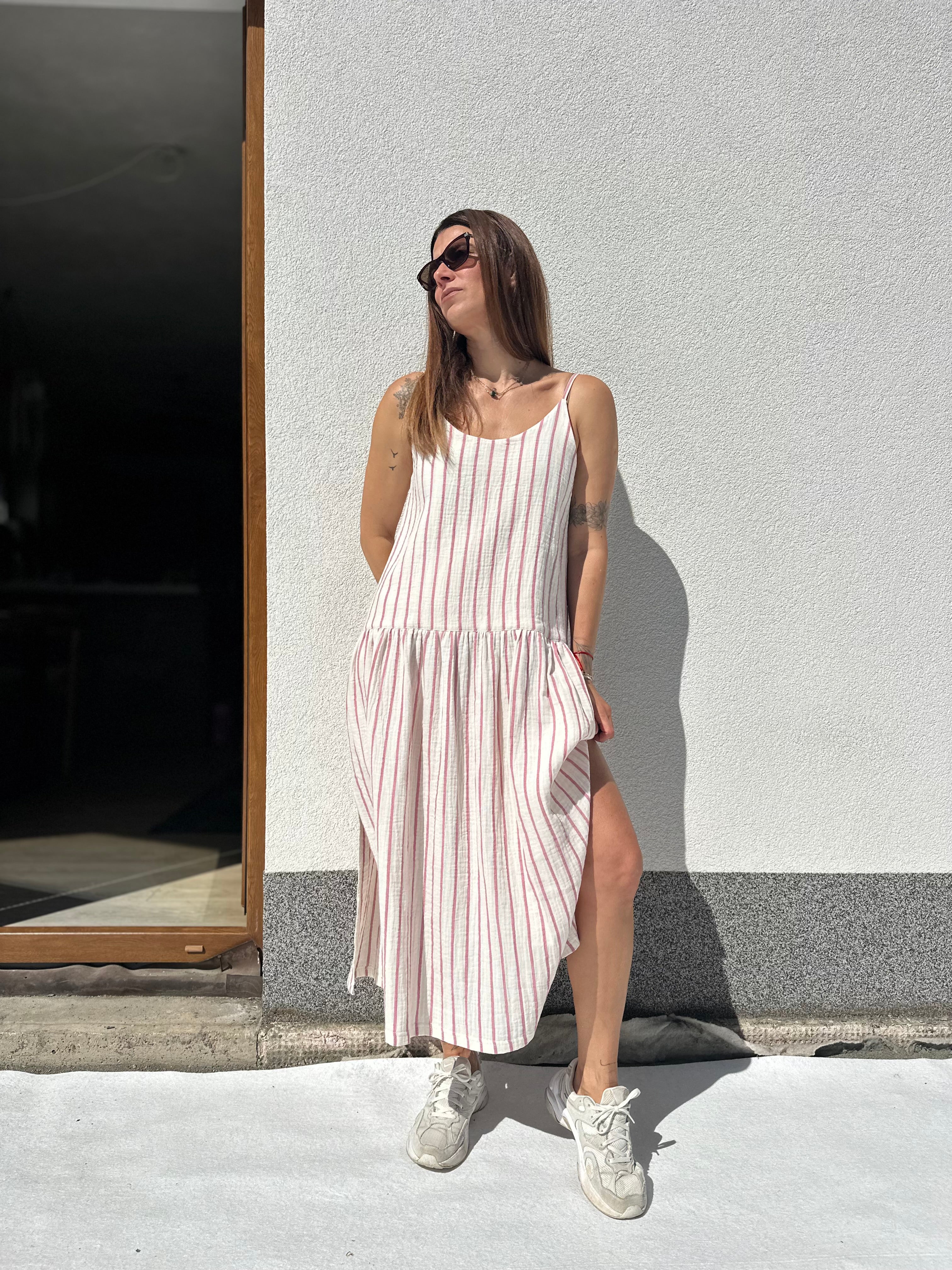 Bavlněné šaty Estella stripe