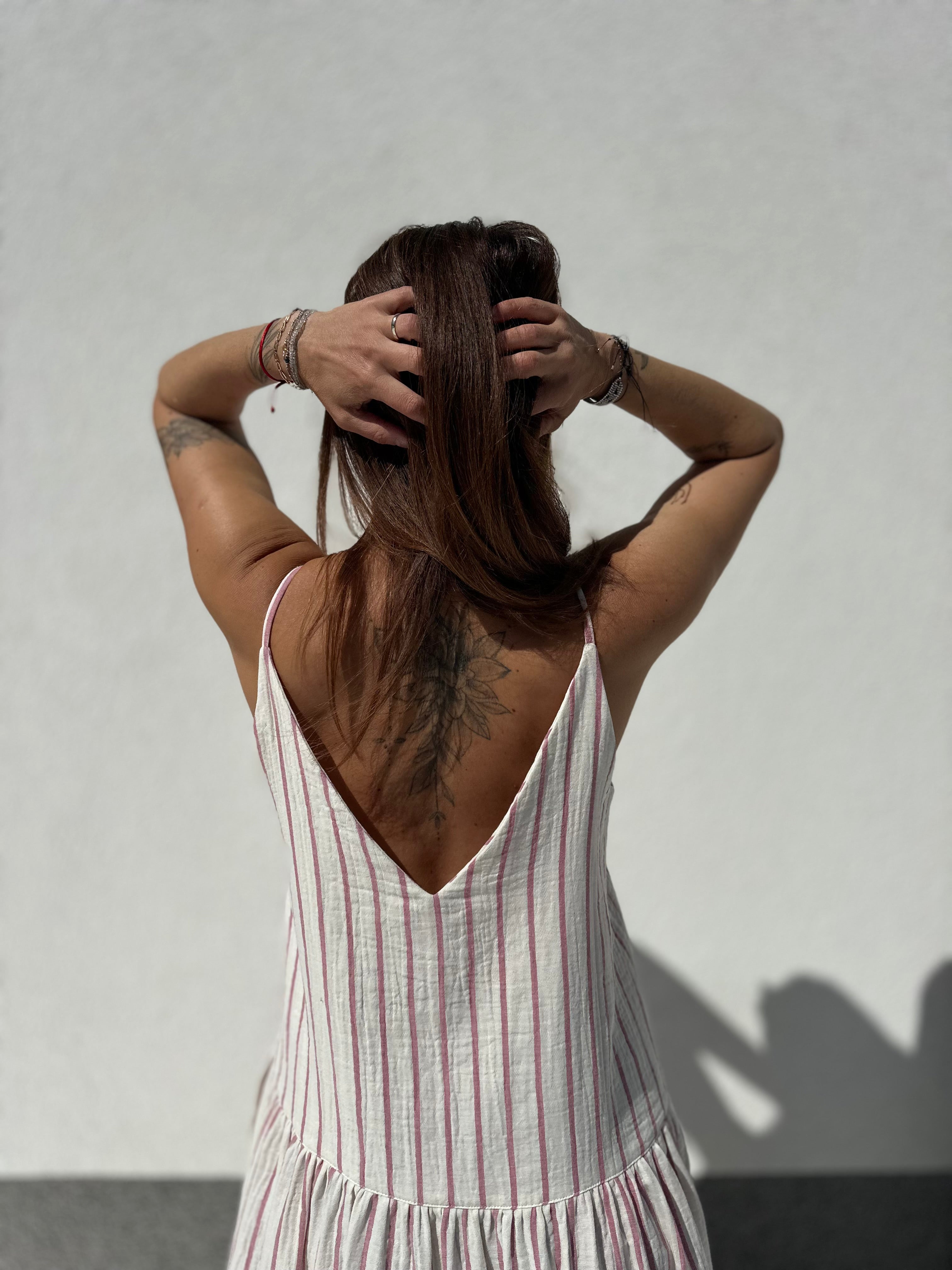 Bavlněné šaty Estella stripe