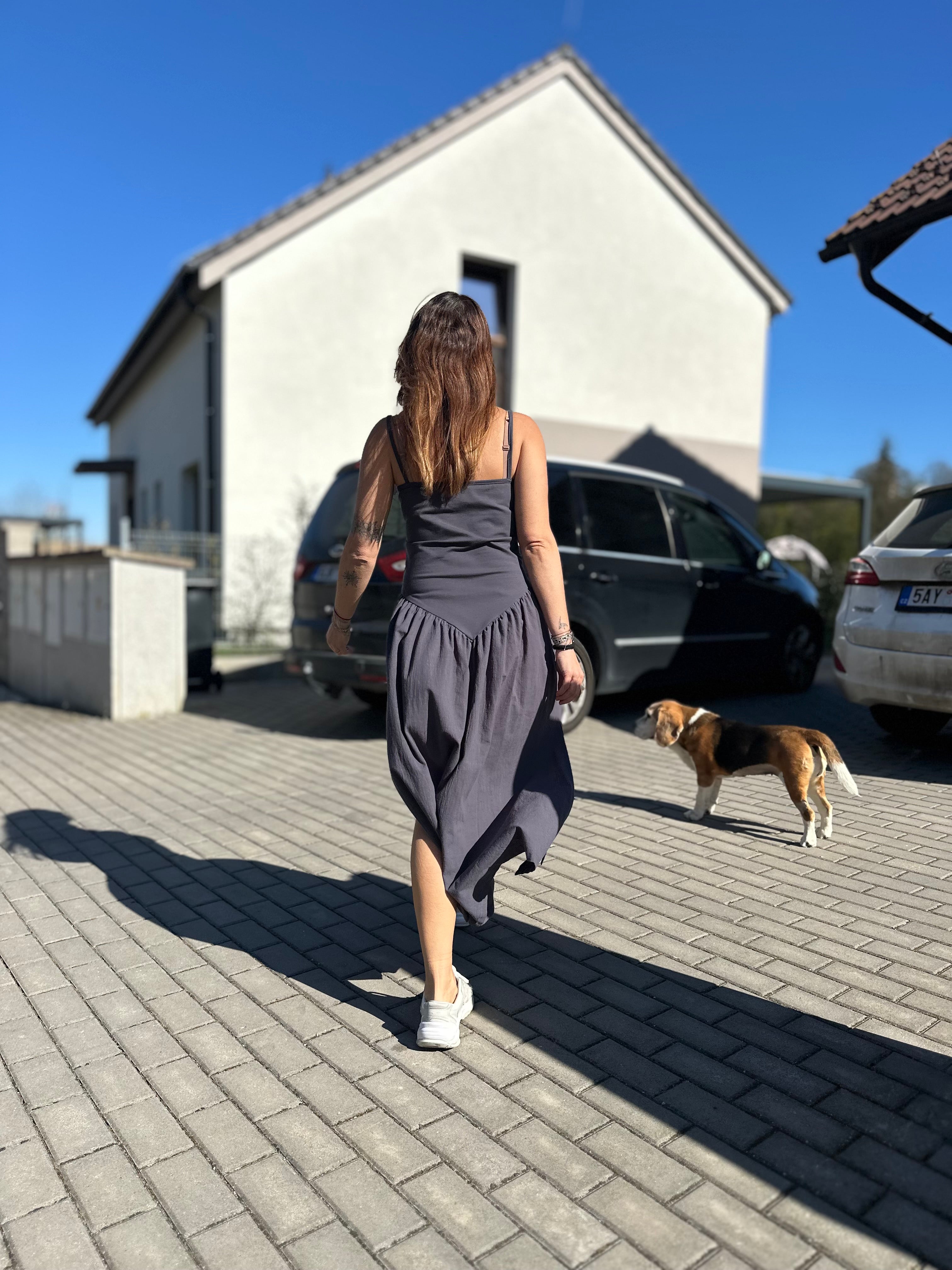 Bavlněné kombinované šaty - Alma dress