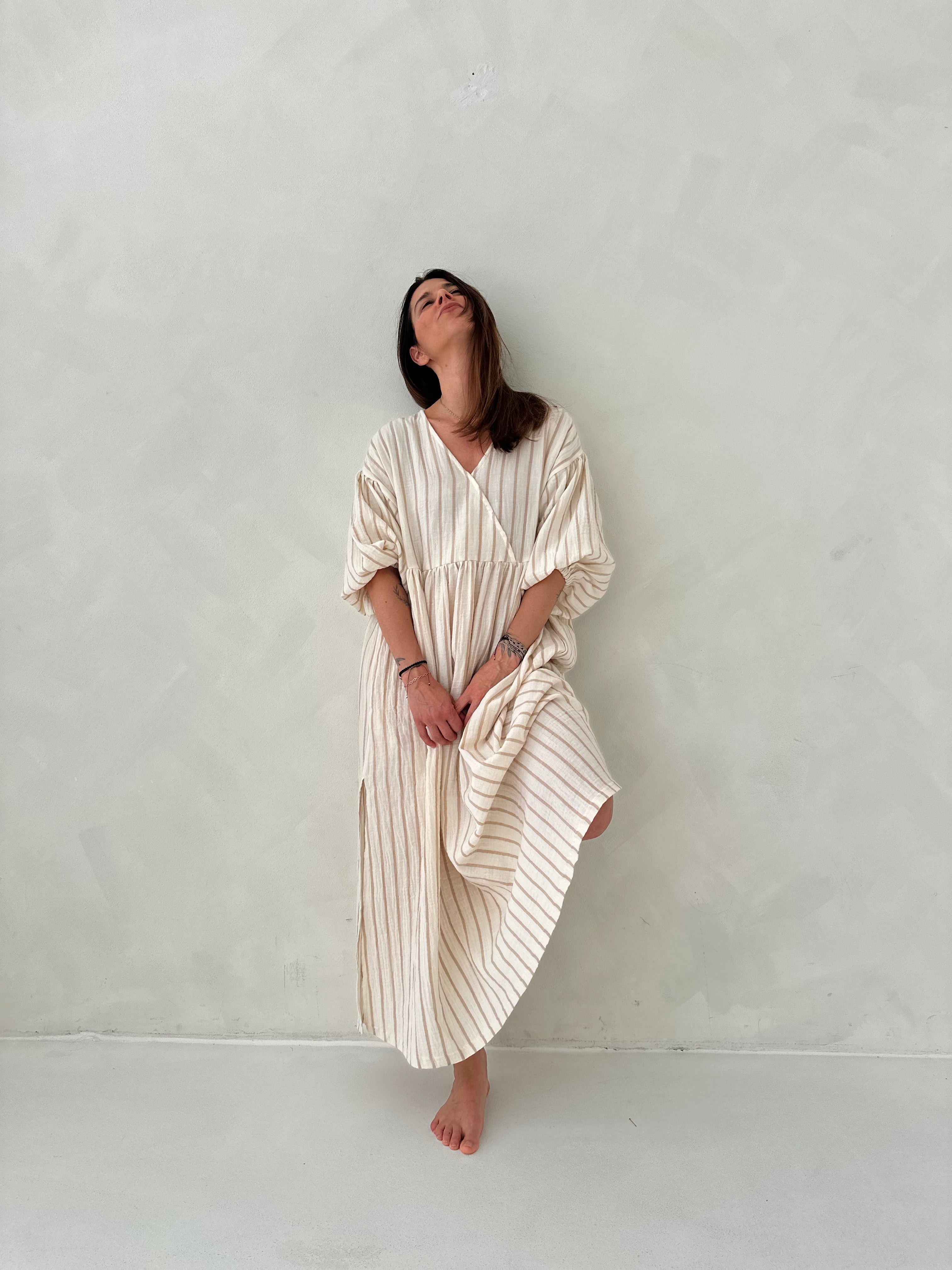 Maya dress stripe