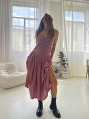 Bavlněné kombinované šaty - Alma dress