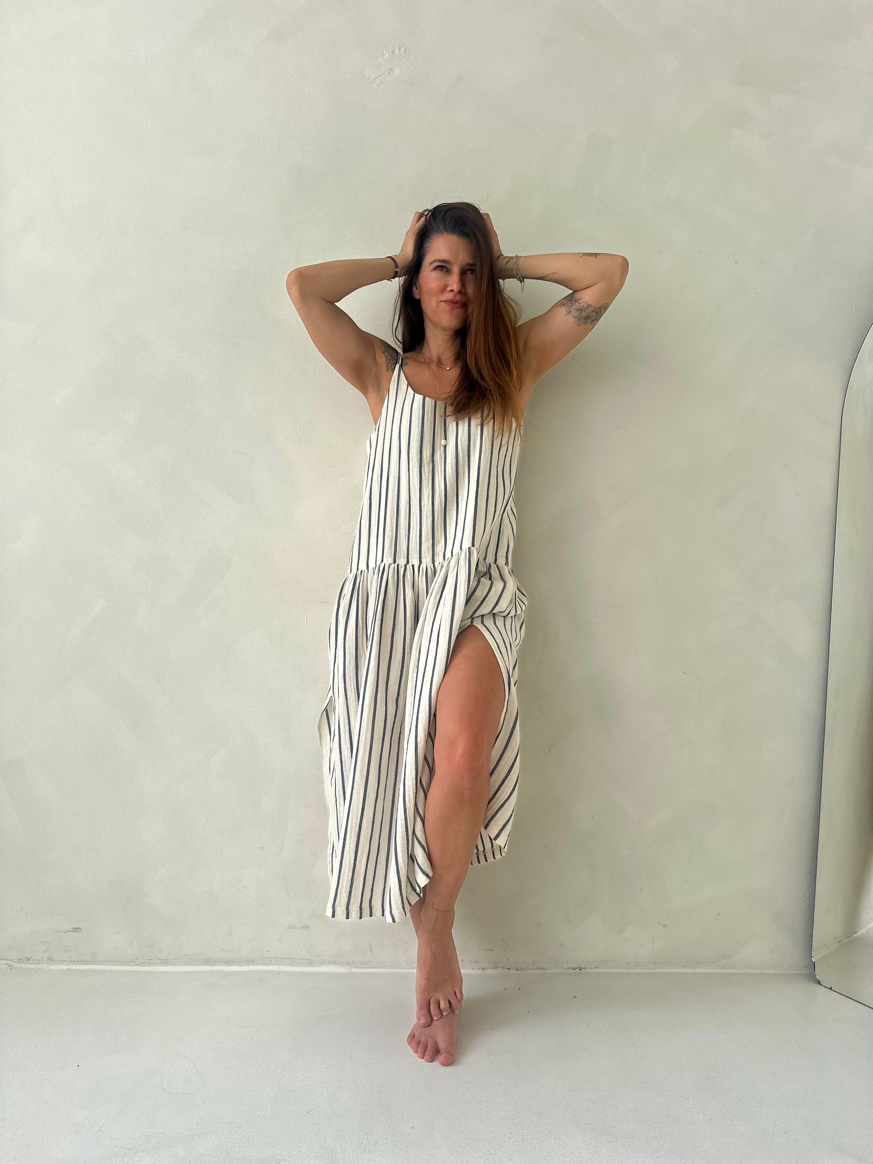 Bavlněné šaty Estella stripe