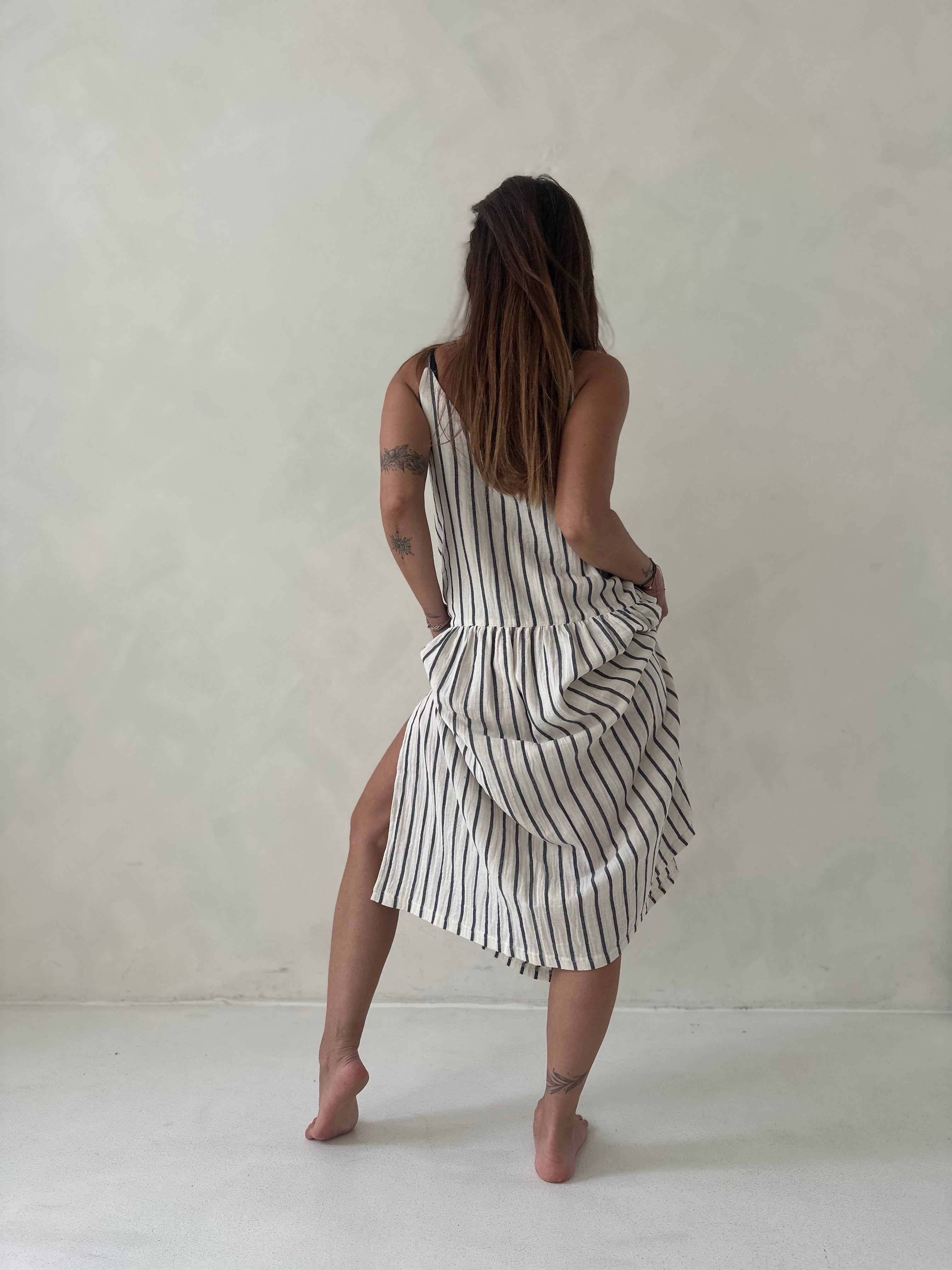 Bavlněné šaty Estella stripe
