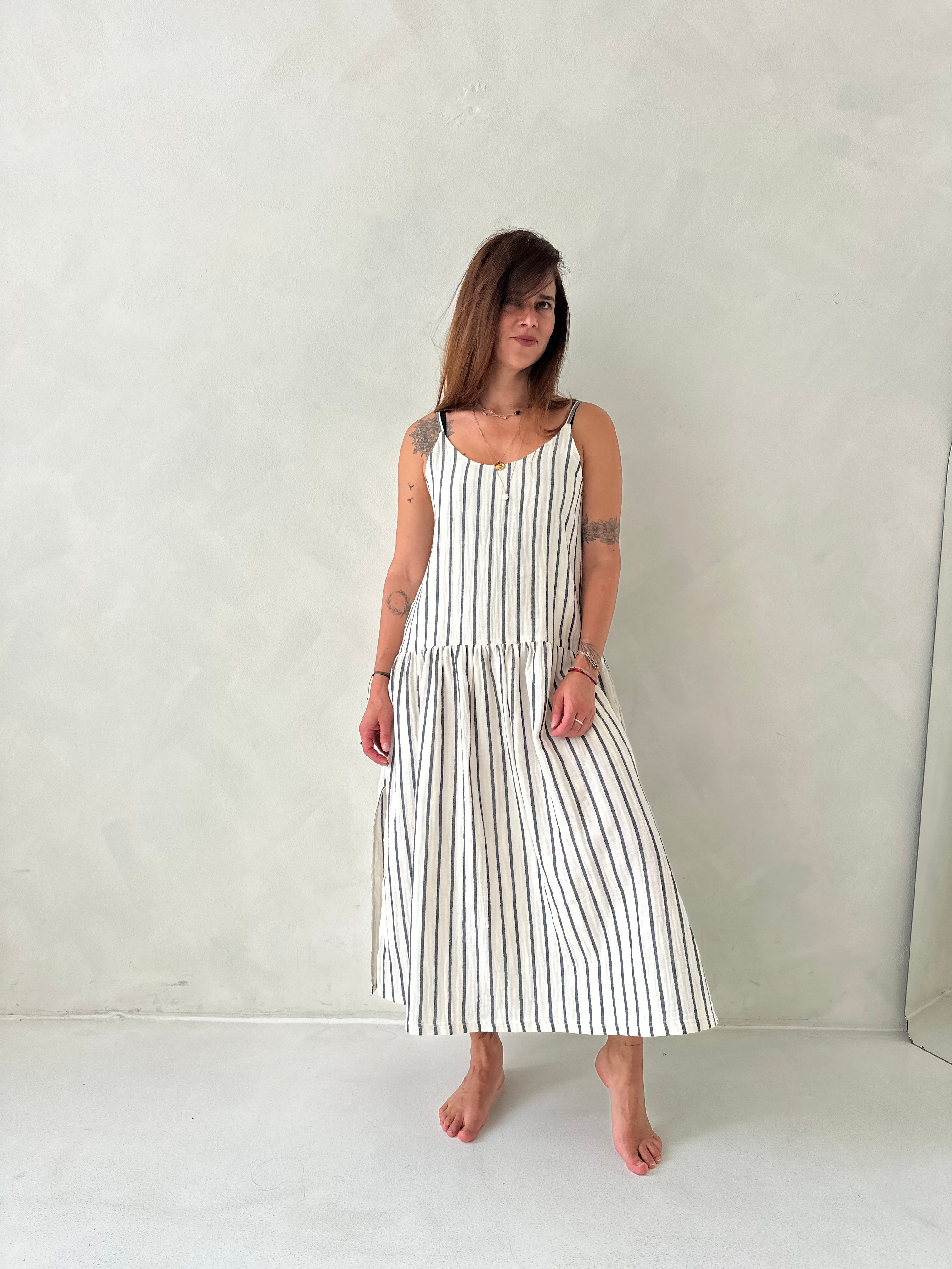 Bavlněné šaty Estella stripe