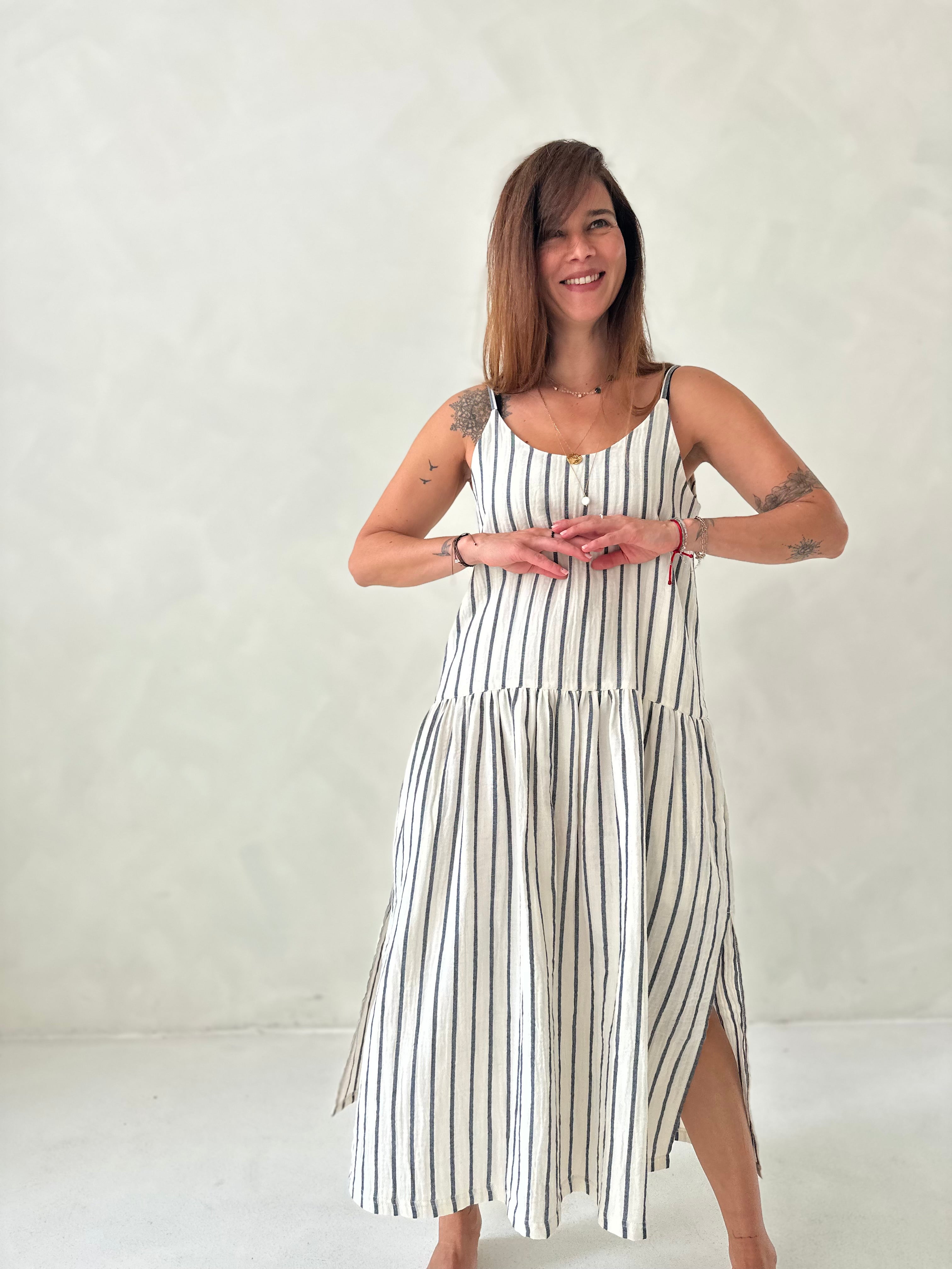 Bavlněné šaty Estella stripe
