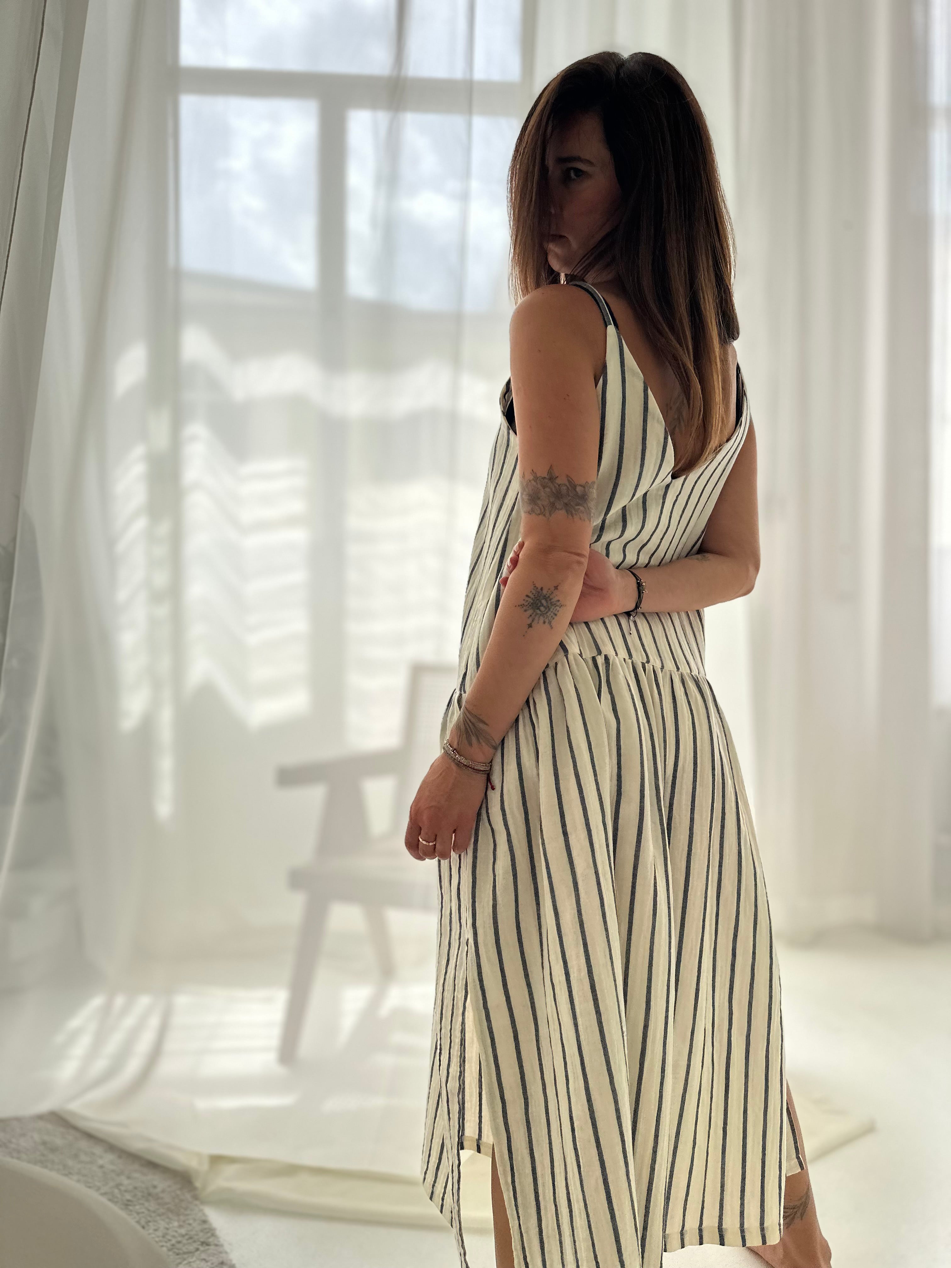 Bavlněné šaty Estella stripe